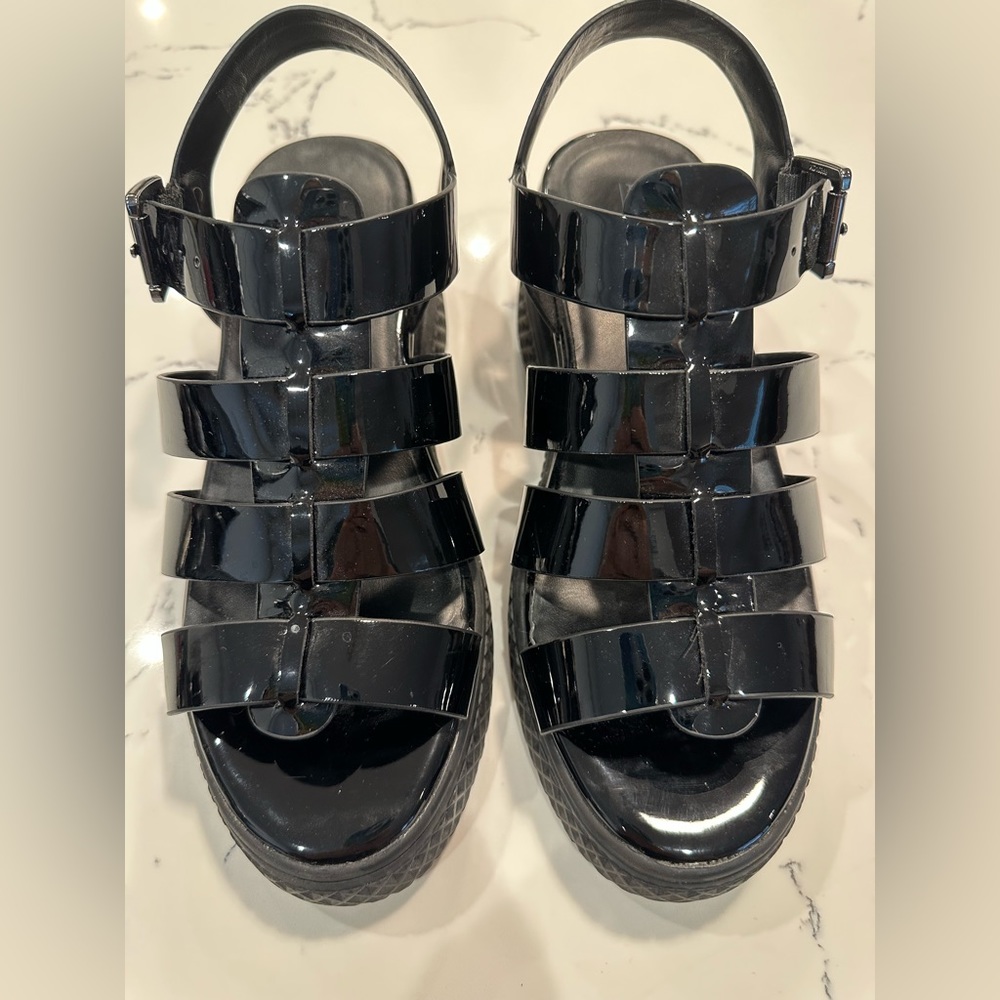 Aerosoles | Black Patent Zola Gladiator Sandal - Women Size 6